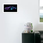 future neon speedster car ai art