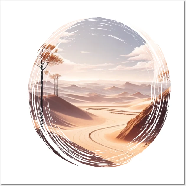 a peace of a lonely desert ai art