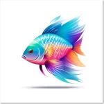 a fish in watercolor style ai art