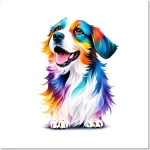 cute puppy in watercolor style ai art