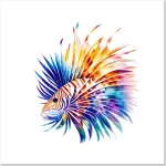 sea creature watercolor style ai art
