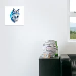 wolf in watercolor style ai art