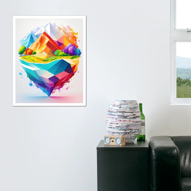 magic little world in watercolor style ai art