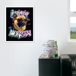 imma monsta! pug dog | blacktee | by asarteon