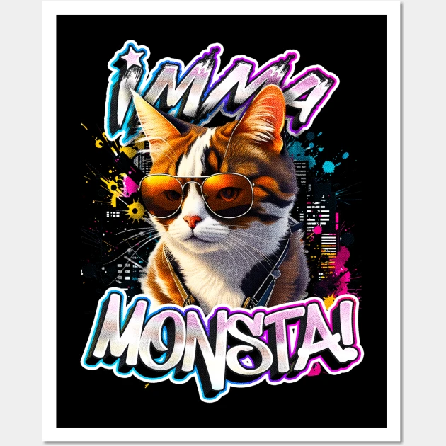 imma monsta! cat | blacktee | by asarteon